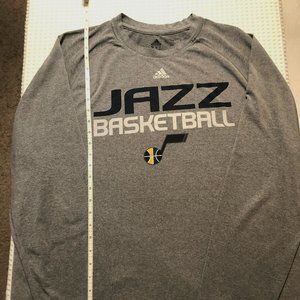 Mens Adidas Duralite Utah Jazz Long Sleeve T-shirt NBA Size XL LIKE NEW!